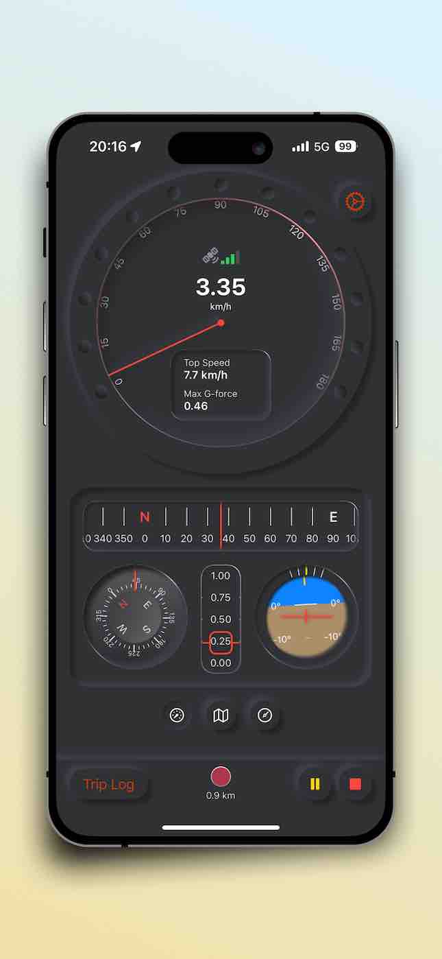 SpeedX app showing the Neumorphism Design theme with soft, tactile interface elements