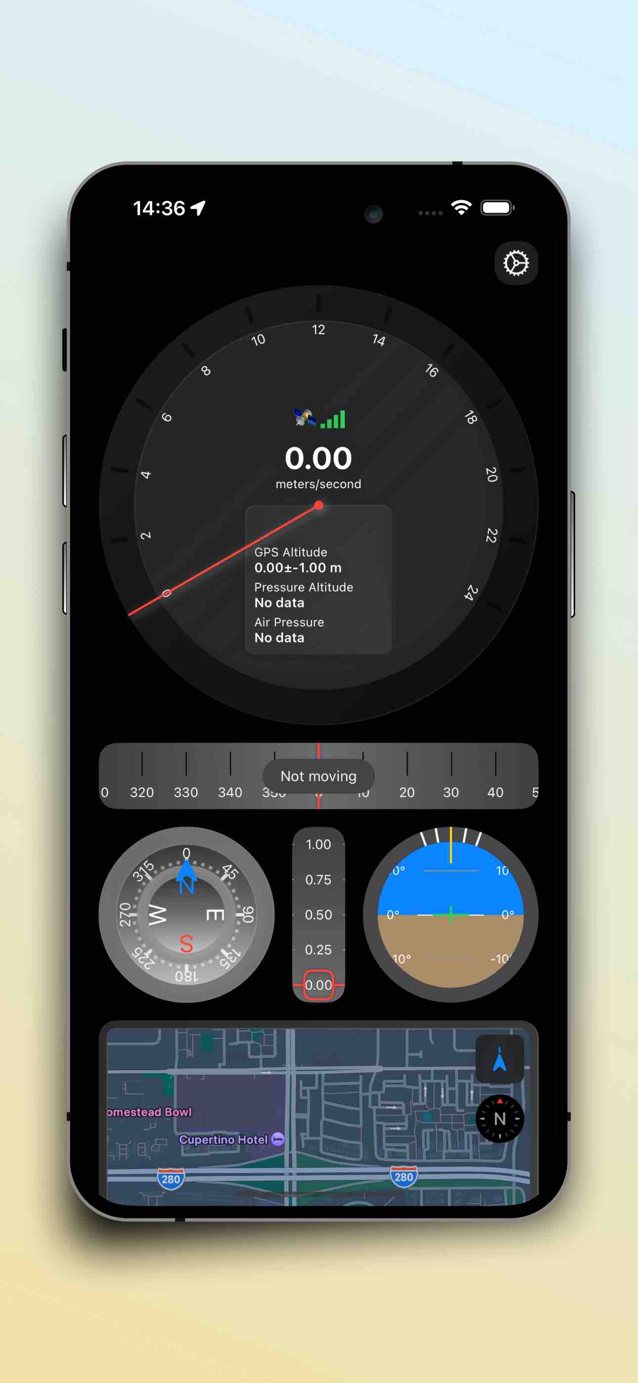 SpeedX - Speedometer, Air Pressure, Barometer, Altitude, Compass, Attitude Indicator, Map, No internet required, user-friendly interface, and integrated tools meet all your needs.